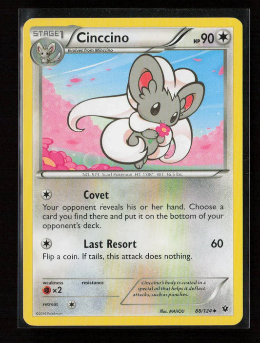 Cinccino (88) Uncommon XY - Fates Collide 88/124 LP - Kang's Collectibles