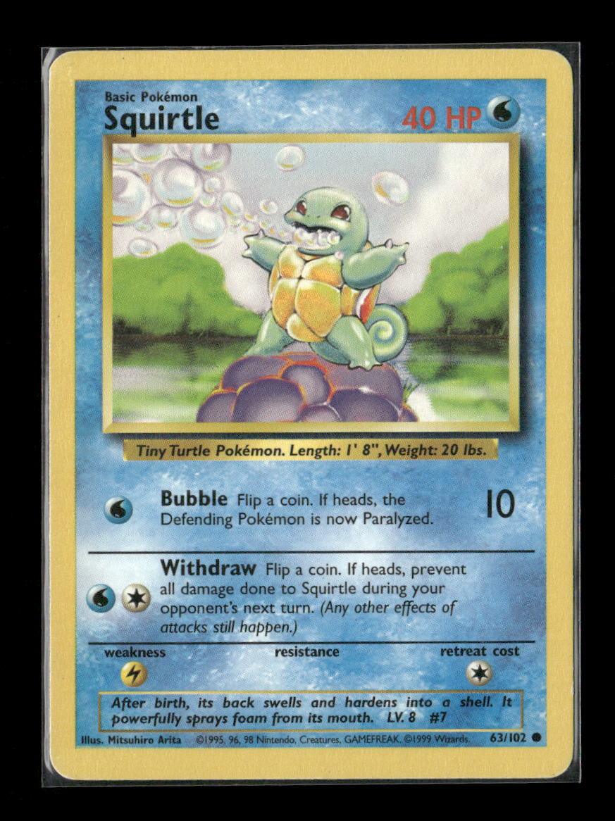 Squirtle Common Base Set 063/102 LP - Kang's Collectibles