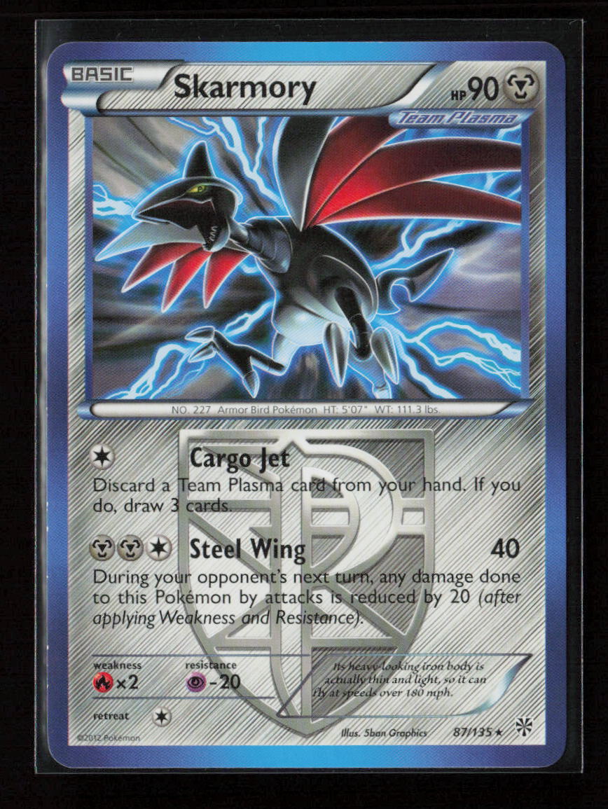 Skarmory (Team Plasma) Rare Plasma Storm 87/135 LP
