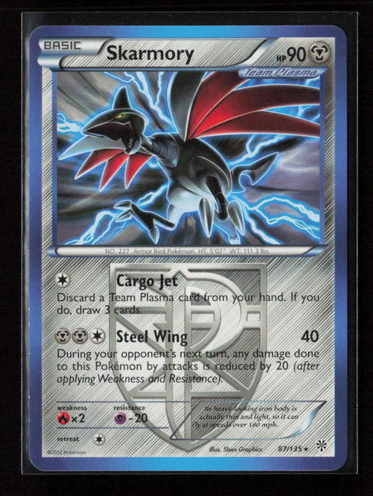 Skarmory (Team Plasma) Rare Plasma Storm 87/135 LP