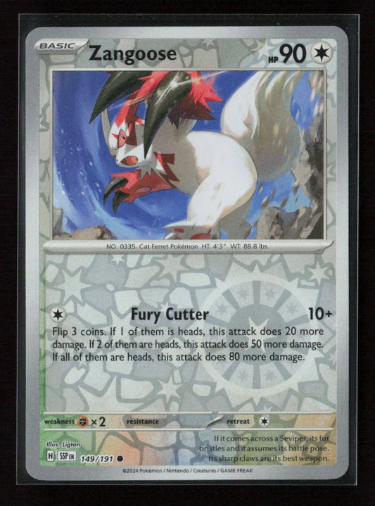 Zangoose Common SV08: Surging Sparks 149/191 NM - Kang's Collectibles