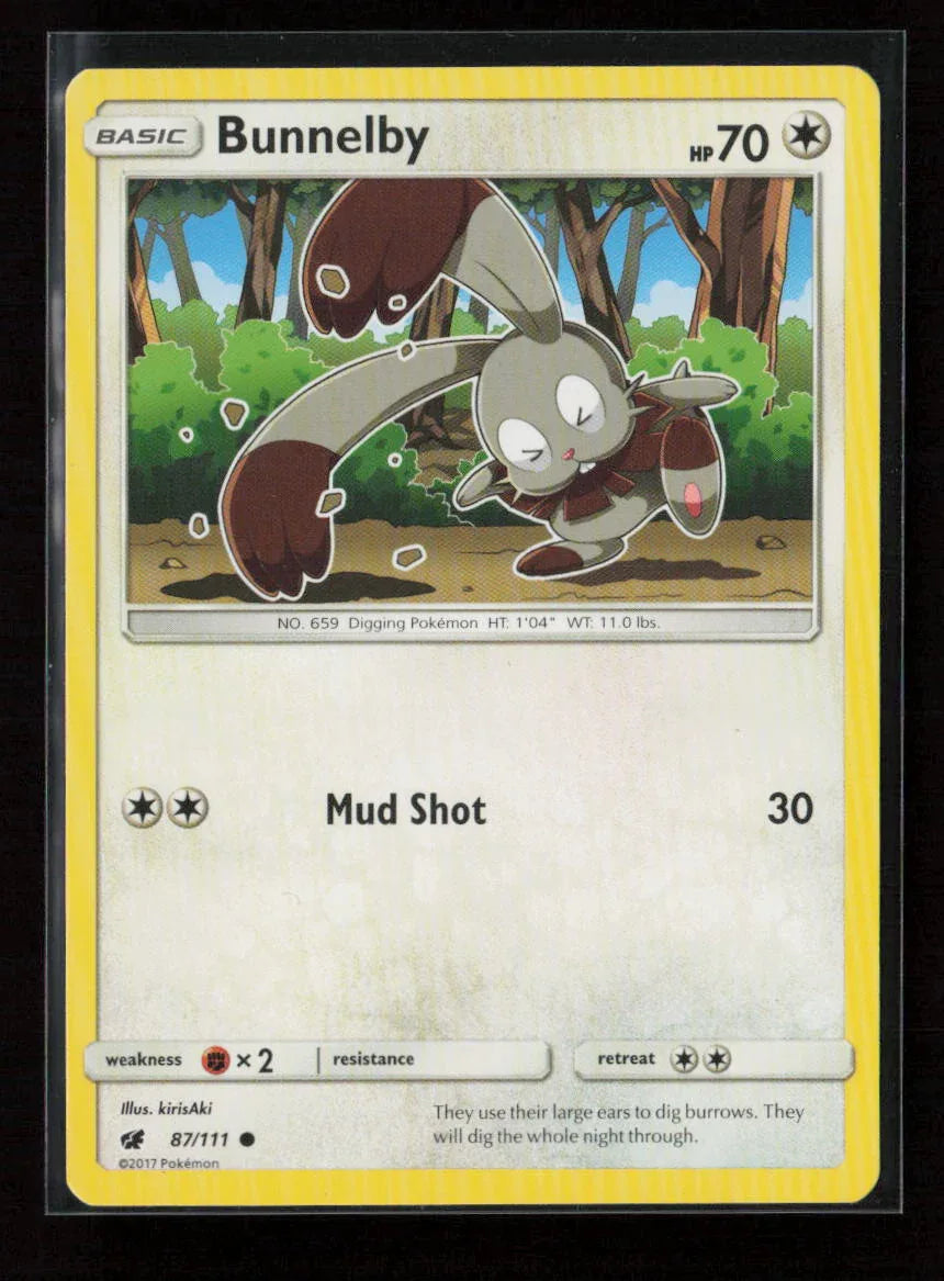 Bunnelby Common SM - Crimson Invasion 87/111 NM - Kang's Collectibles