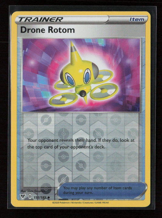 Drone Rotom Uncommon SWSH04: Vivid Voltage 151/185 NM