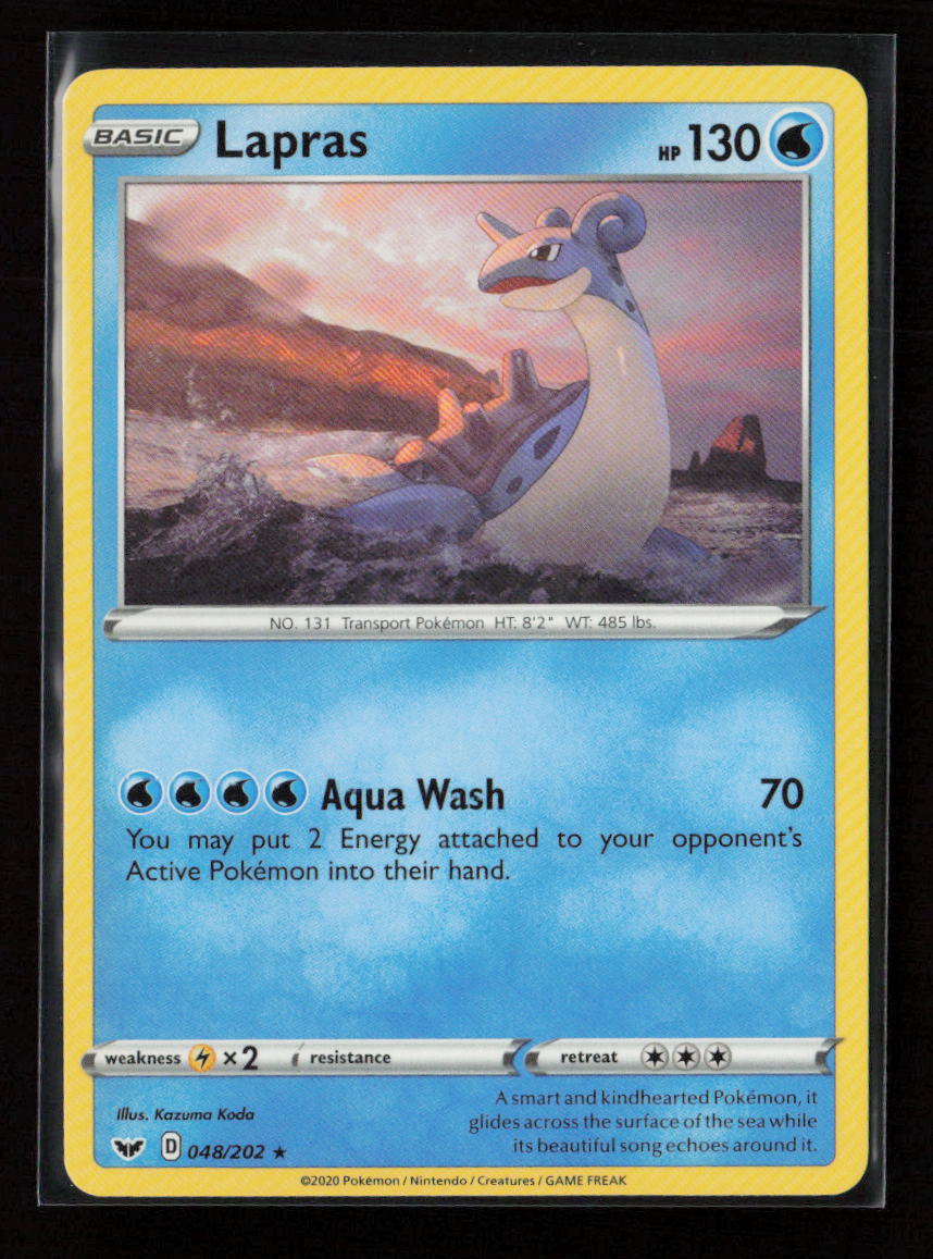 Lapras Rare SWSH01: Sword & Shield Base Set 048/202 LP