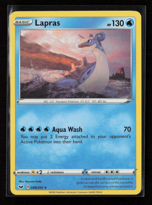 Lapras Rare SWSH01: Sword & Shield Base Set 048/202 LP