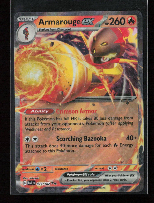 Armarouge ex Double Rare SV04: Paradox Rift 027/182 NM - Kang's Collectibles