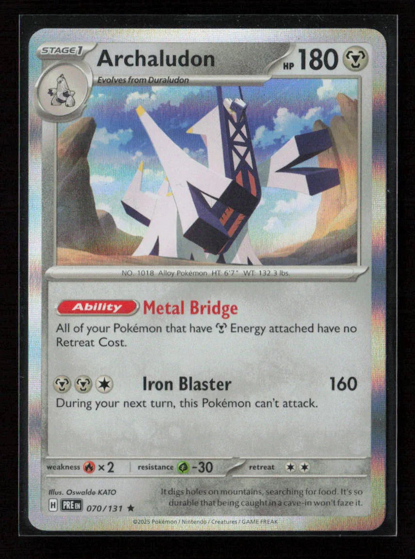 Archaludon Rare SV: Prismatic Evolutions 070/131 NM - Kang's Collectibles