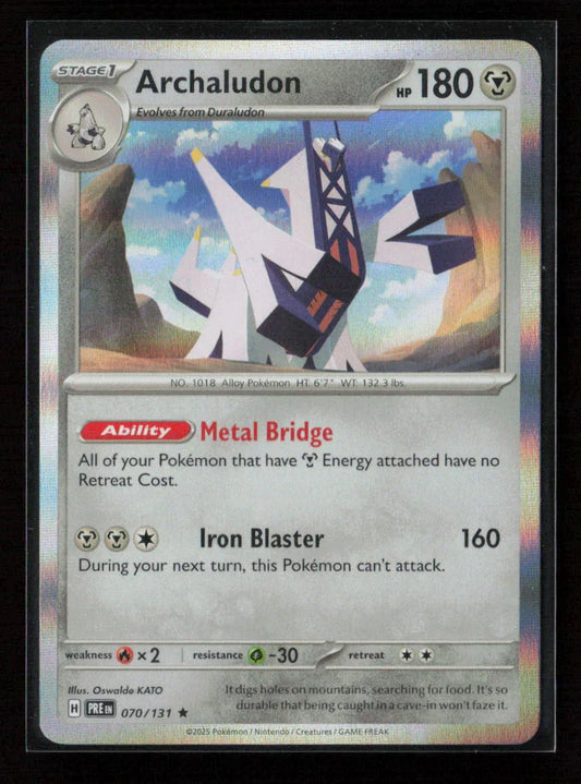 Archaludon Rare SV: Prismatic Evolutions 070/131 NM - Kang's Collectibles