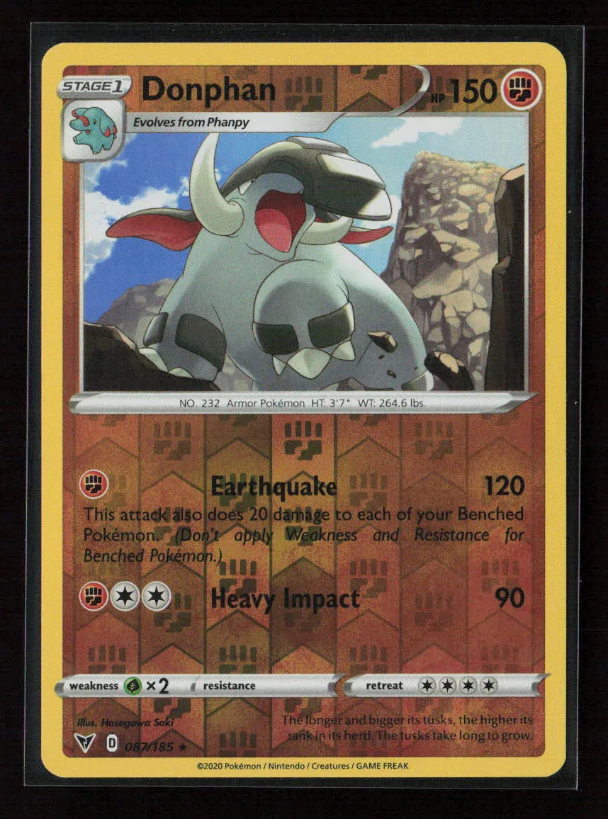 Donphan Rare SWSH04: Vivid Voltage 087/185 NM - Kang's Collectibles