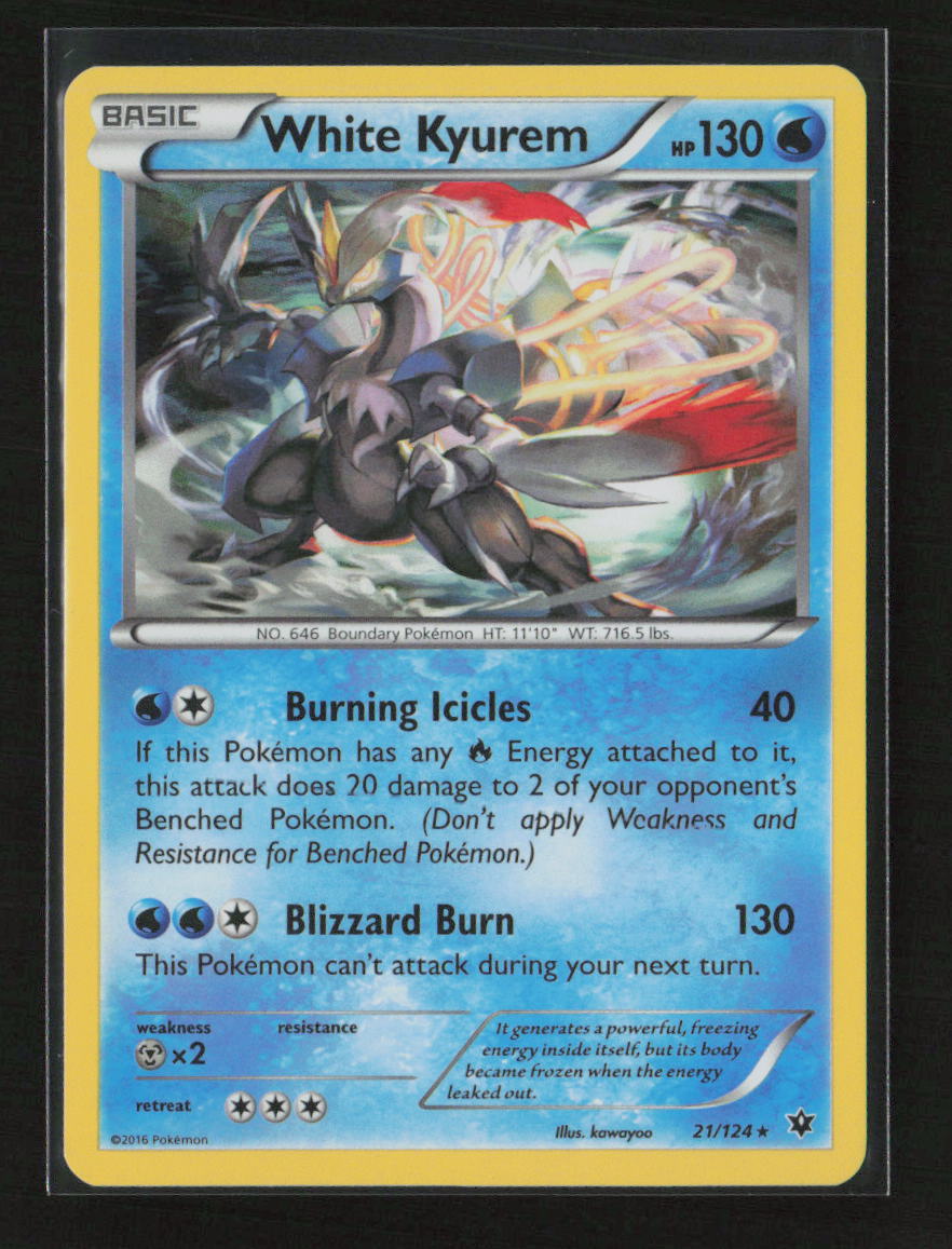 White Kyurem Holo Rare XY - Fates Collide 21/124 LP
