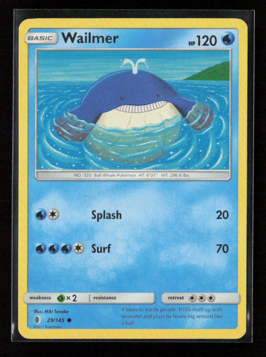 Wailmer Common SM - Guardians Rising 29/145 LP - Kang's Collectibles