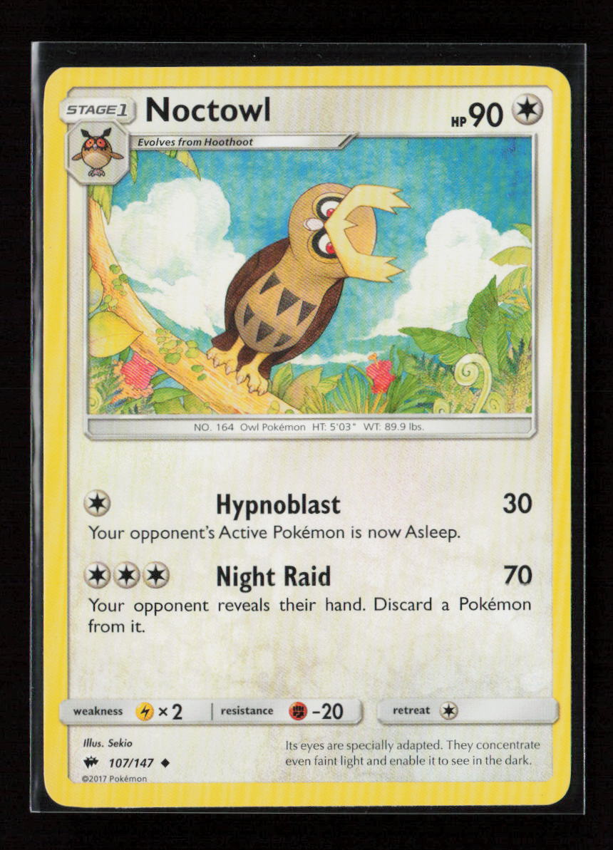 Noctowl Uncommon SM - Burning Shadows 107/147 LP