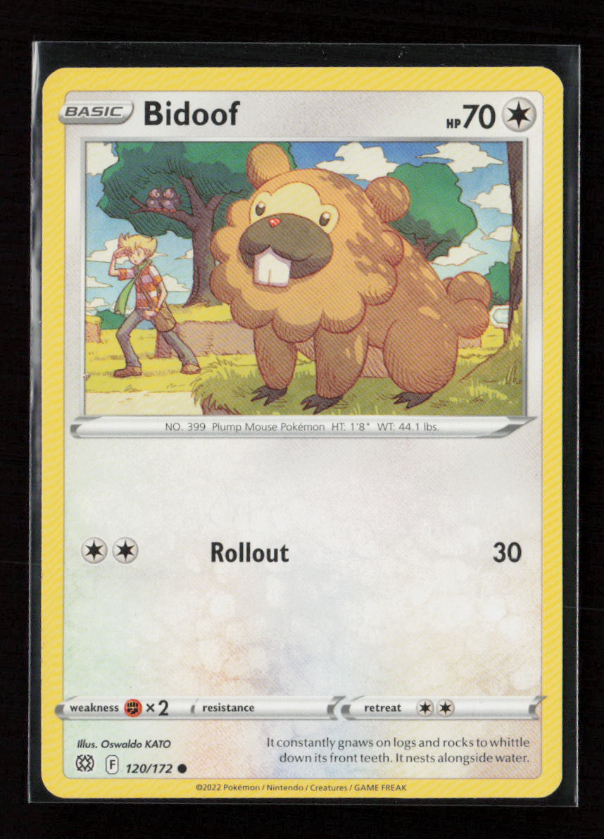 Bidoof Common SWSH09: Brilliant Stars 120/172 LP