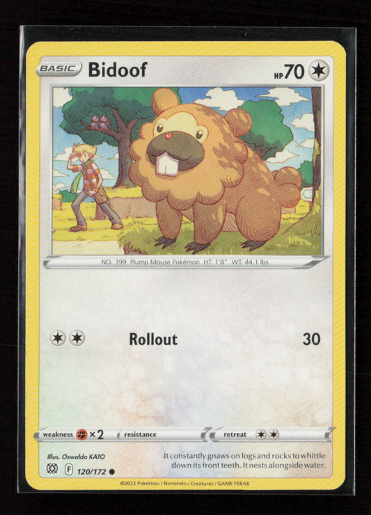 Bidoof Common SWSH09: Brilliant Stars 120/172 LP