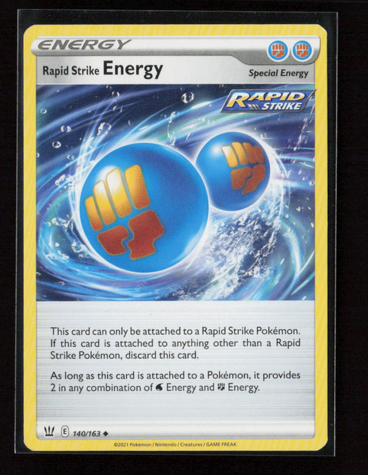 Rapid Strike Energy Uncommon SWSH05: Battle Styles 140/163 LP