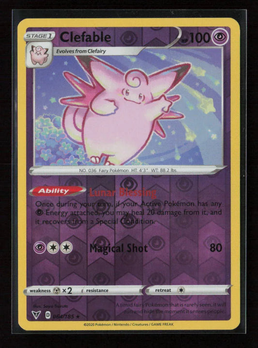 Clefable Rare SWSH04: Vivid Voltage 064/185 NM - Kang's Collectibles