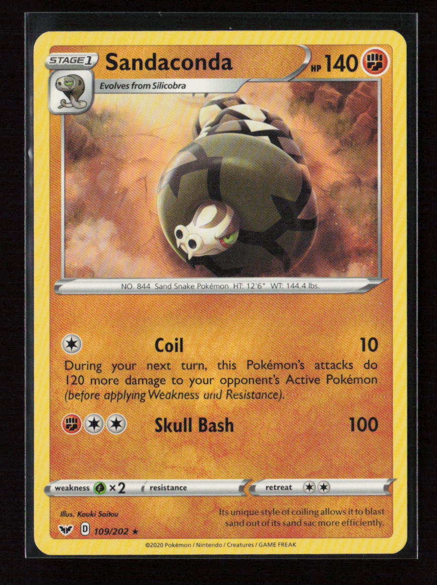Sandaconda (109) Rare SWSH01: Sword & Shield Base Set 109/202 LP