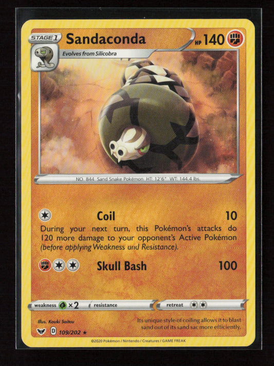 Sandaconda (109) Rare SWSH01: Sword & Shield Base Set 109/202 LP