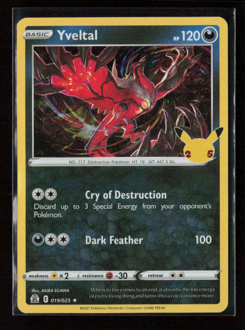 Yveltal Holo Rare Celebrations 019/025 NM