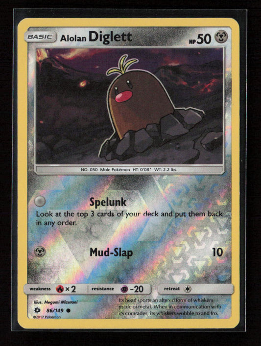Alolan Diglett Common SM Base Set 86/149 NM