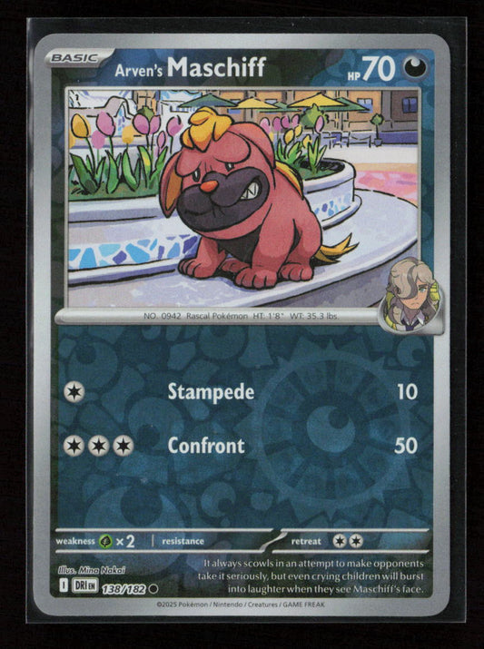 Arven's Maschiff Common SV10: Destined Rivals 138/182 NM