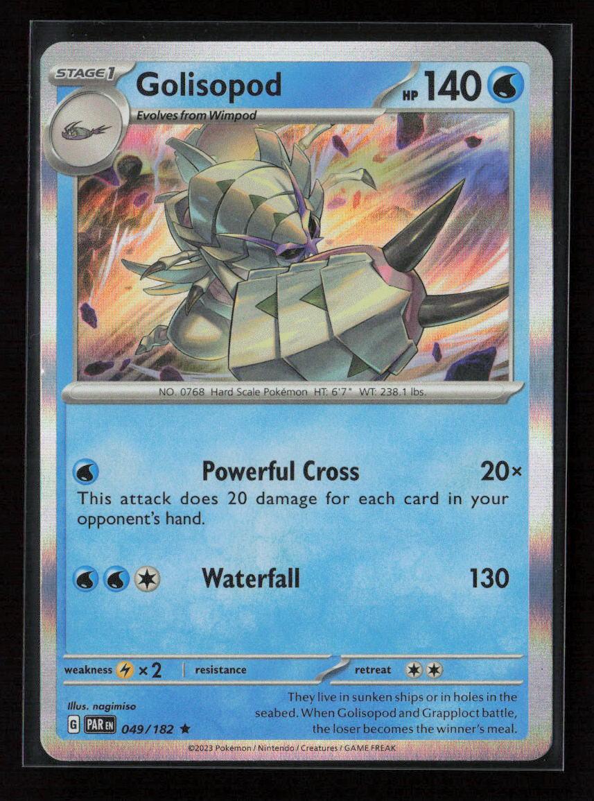Golisopod Rare SV04: Paradox Rift 049/182 NM - Kang's Collectibles
