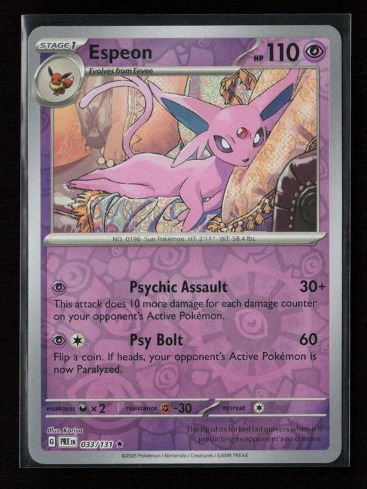 Espeon Rare SV: Prismatic Evolutions 033/131 NM - Kang's Collectibles
