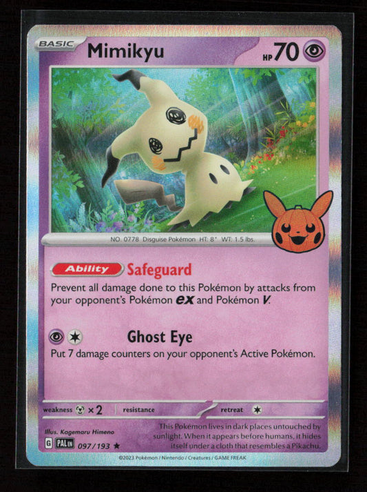 Mimikyu Holo Rare Trick or Trade BOOster Bundle 2023 097/193 NM