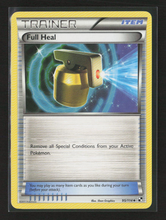Full Heal Uncommon Black and White 95/114 NM