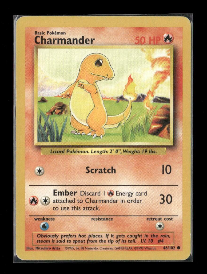 Charmander Common Base Set 046/102 LP - Kang's Collectibles