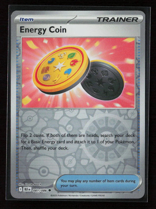 Energy Coin Uncommon SV: Black Bolt 081/086 NM - Kang's Collectibles