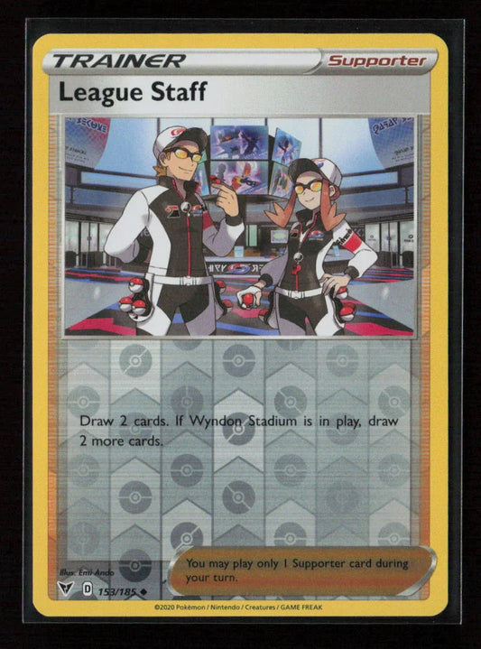 League Staff Uncommon SWSH04: Vivid Voltage 153/185 LP - Kang's Collectibles