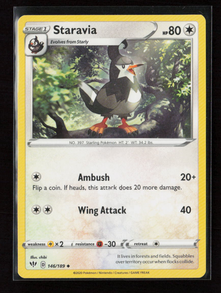 Staravia Uncommon SWSH03: Darkness Ablaze 146/189 LP