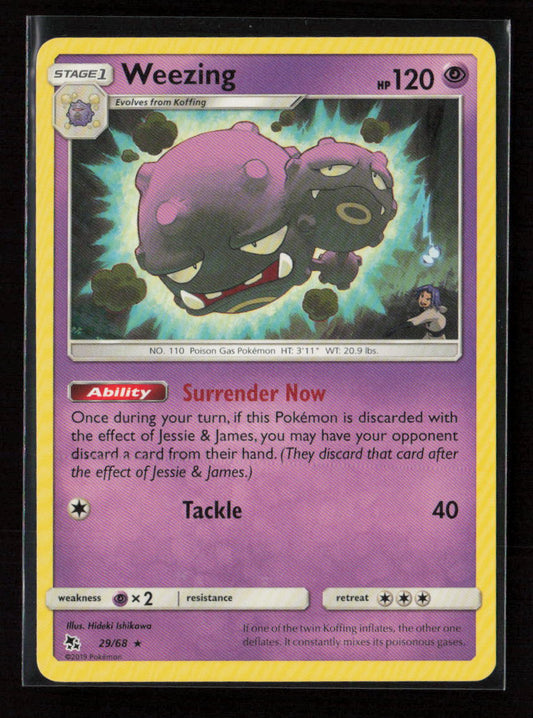 Weezing Rare Hidden Fates 29/68 LP