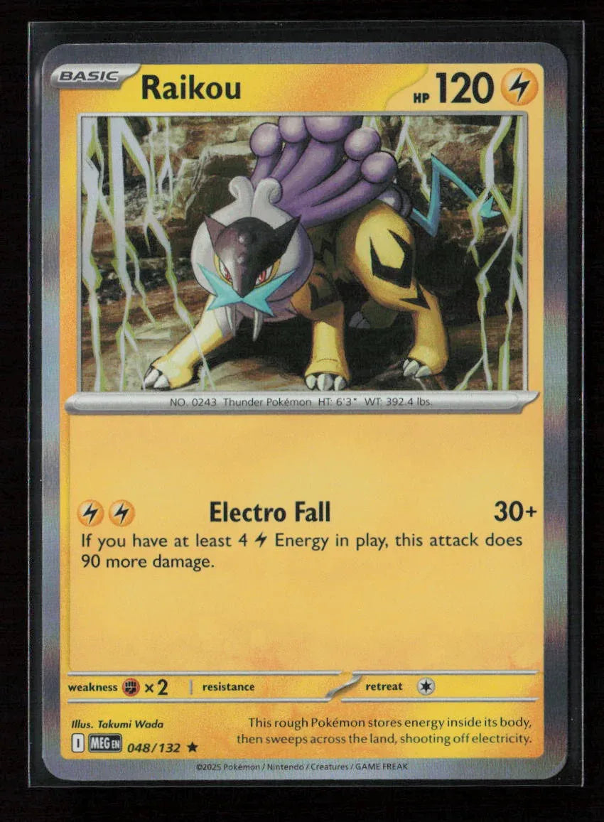 Raikou Rare ME01: Mega Evolution 048/132 NM - Kang's Collectibles