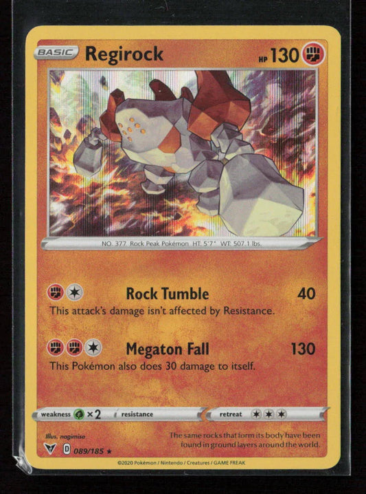 Regirock Holo Rare SWSH04: Vivid Voltage 089/185 NM - Kang's Collectibles