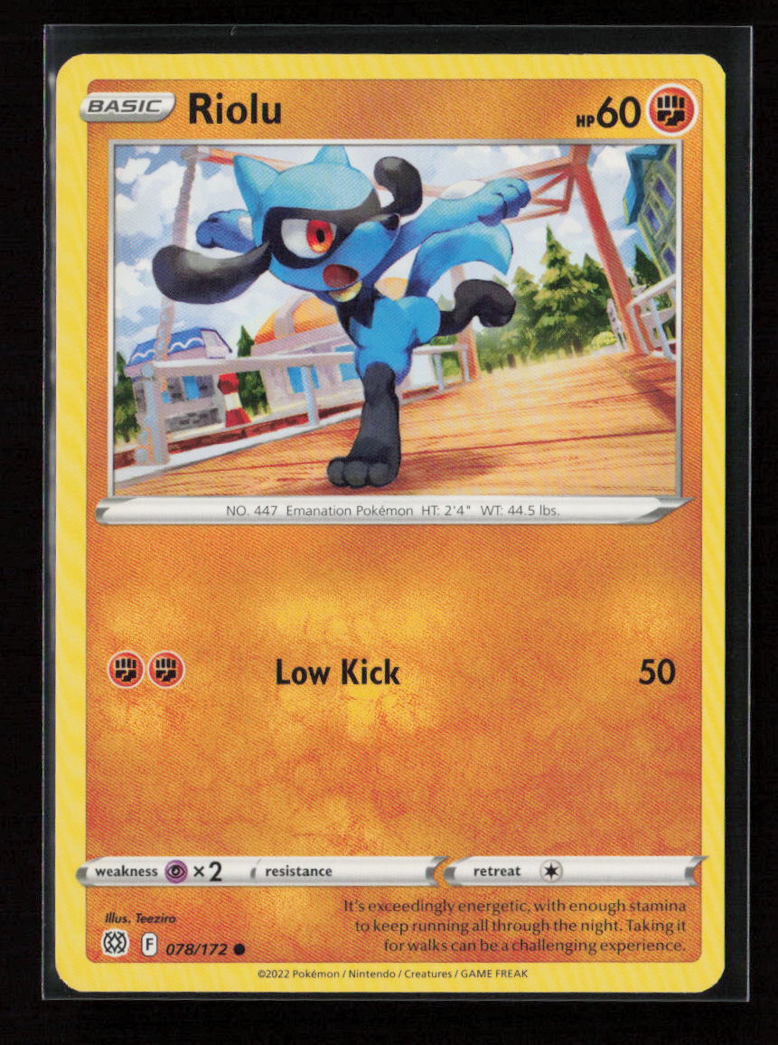 Riolu Common SWSH09: Brilliant Stars 078/172 NM