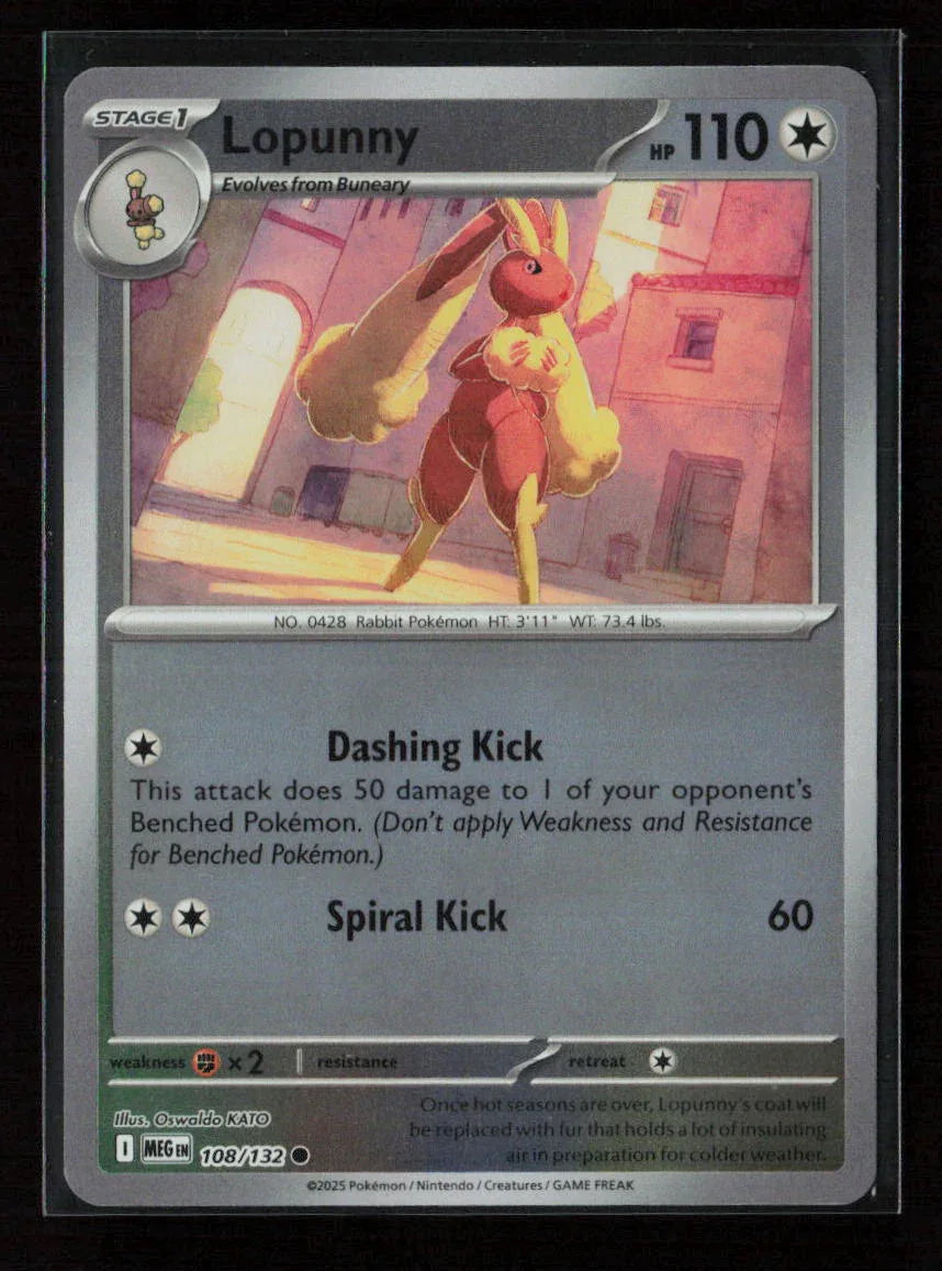 Lopunny Common ME01: Mega Evolution 108/132 NM - Kang's Collectibles