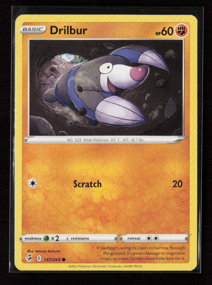 Drilbur Common SWSH08: Fusion Strike 147/264 LP