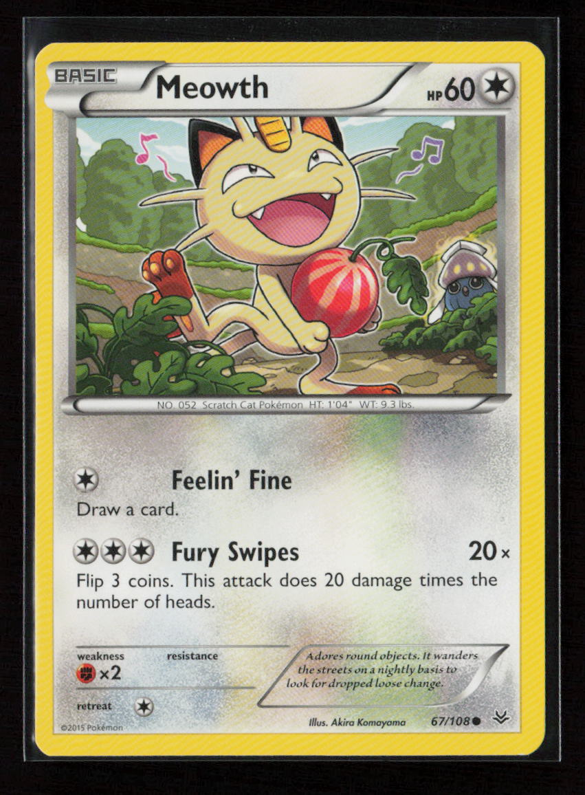 Meowth Common XY - Roaring Skies 67/108 LP