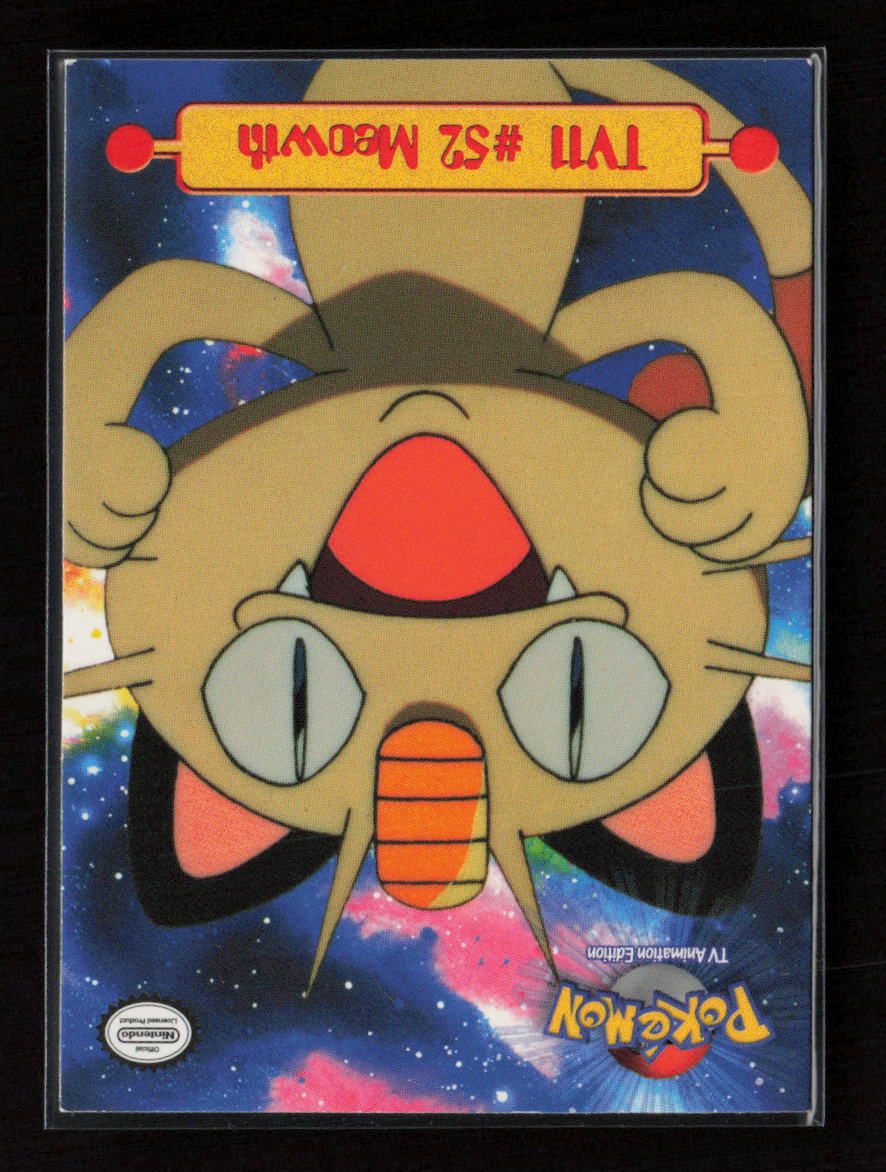 Meowth Topps Chrome Pokemon 52 LP (Back)