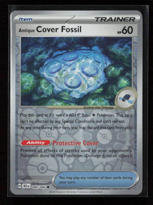 Antique Cover Fossil Common SV: Black Bolt 080/086 NM