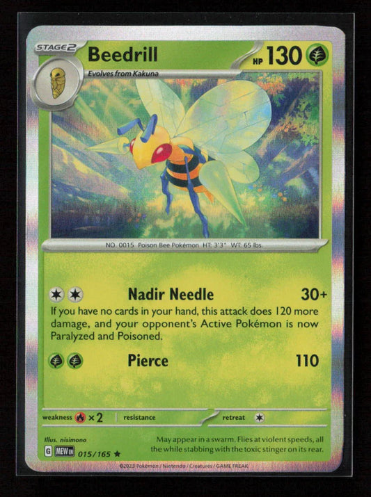 Beedrill Rare SV: Scarlet & Violet 151 015/165 NM - Kang's Collectibles