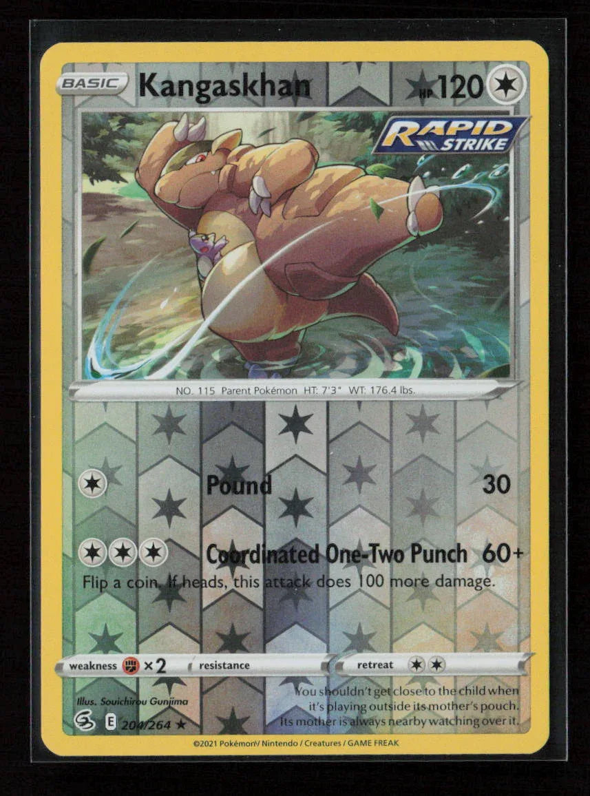 Kangaskhan Rare SWSH08: Fusion Strike 204/264 NM - Kang's Collectibles