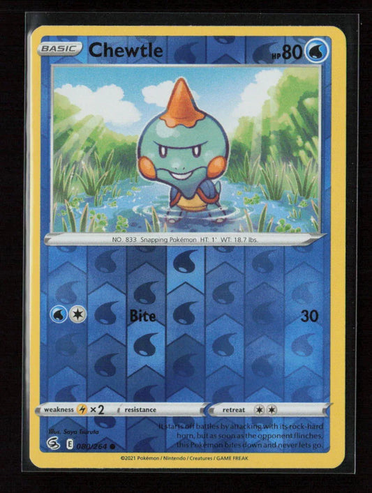 Chewtle Common SWSH08: Fusion Strike 080/264 NM - Kang's Collectibles