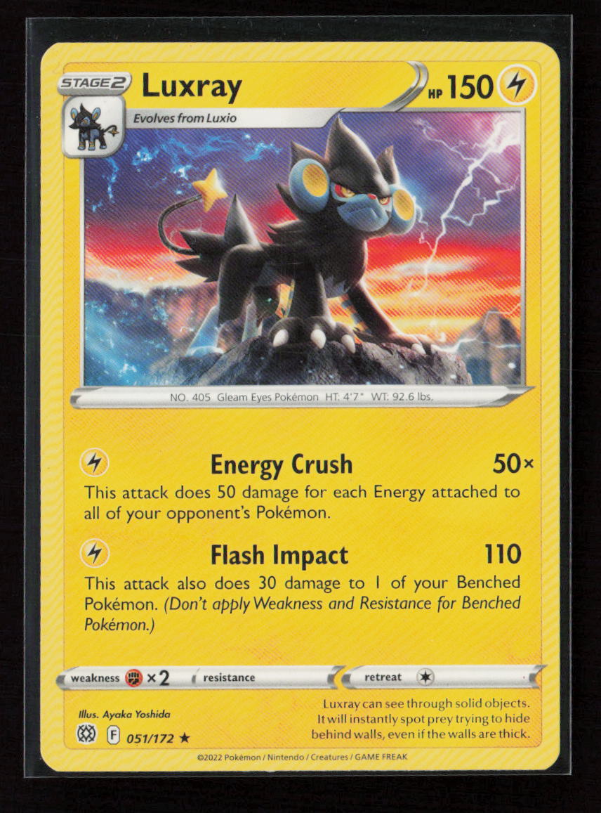 Luxray Rare SWSH09: Brilliant Stars 051/172 LP