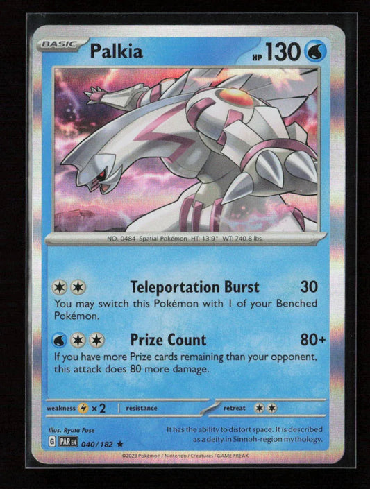 Palkia Rare SV04: Paradox Rift 040/182 NM - Kang's Collectibles