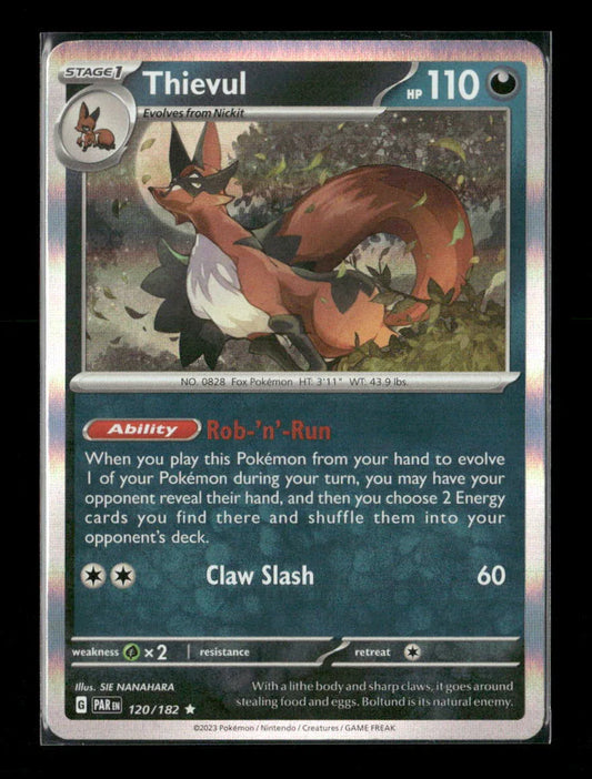 Thievul Rare SV04: Paradox Rift 120/182 LP - Kang's Collectibles