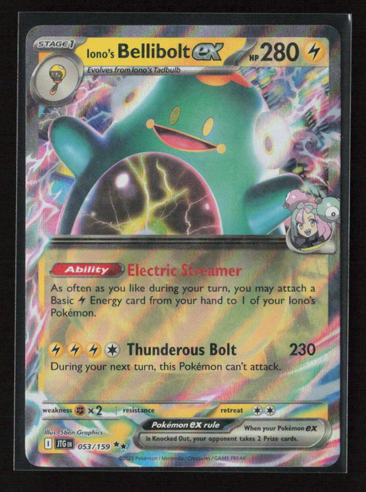 Iono's Bellibolt ex - Double Rare SV09: Journey Together 053/159 NM - Kang's Collectibles