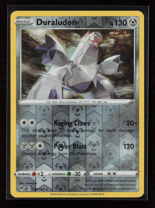 Duraludon Holo Rare SWSH04: Vivid Voltage 129/185 LP - Kang's Collectibles